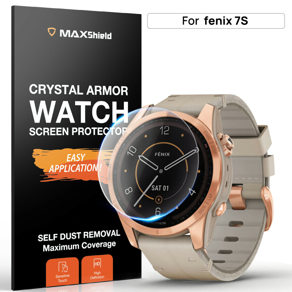 2x For Garmin Fenix 7 7S 7X Solar Sapphire Tempered Glass Screen Protector Cover