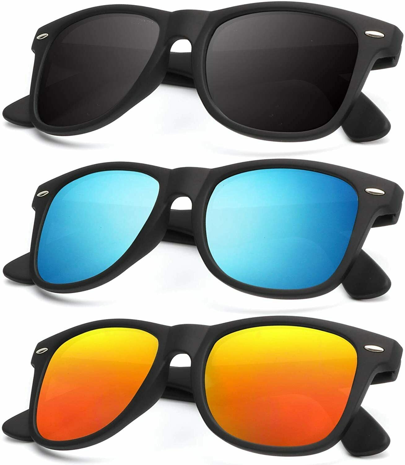 Polarized Mens Sunglasses Polarised Square Frame Sports Driving Glasses