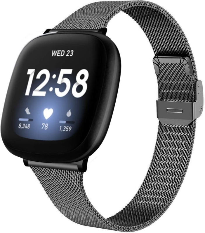 For Fitbit Versa 3 4 Sense 2 Band Milanese Stainless Steel Lock Watch Wrist Band