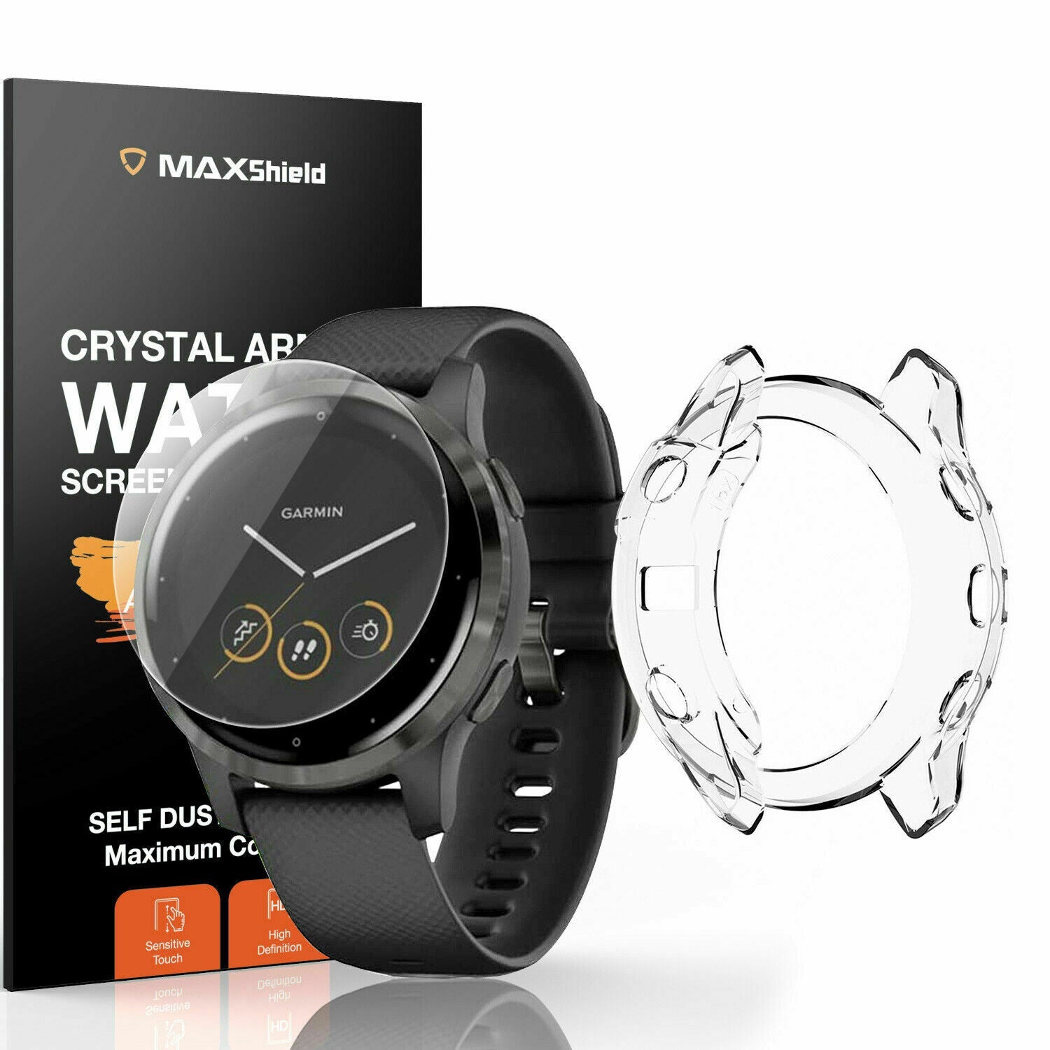 For Garmin Fenix 7 Solar Sapphire Shockproof TPU Case Cover Screen Protector