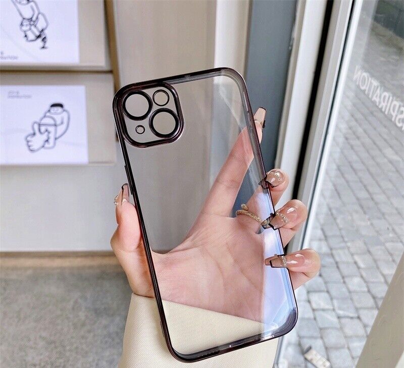 For iPhone 14 Pro Max Shockproof Case Cover Matte Clear Camera Lens Protector