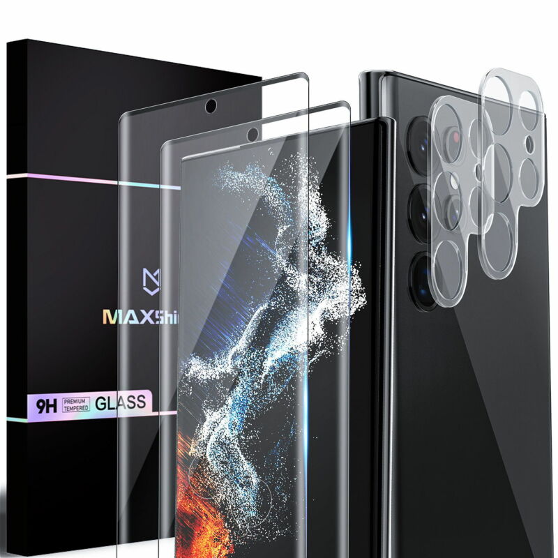 For Galaxy S23 Plus Ultra Tempered Glass Screen Camera Lens Protector