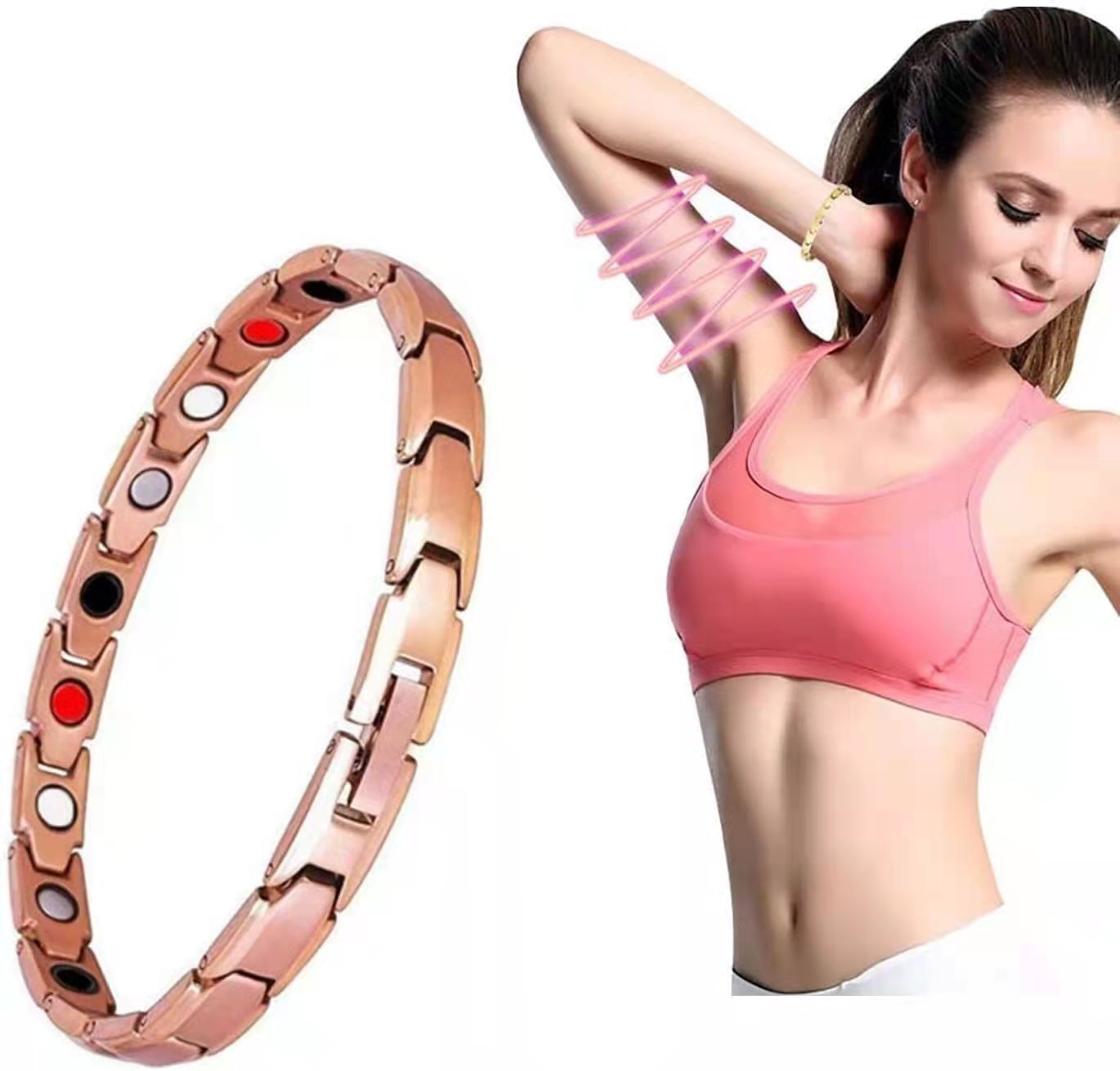Lymph Drainage Magnetic Bracelet Therapeutic Slimming Bracelet Promotes Blood AU