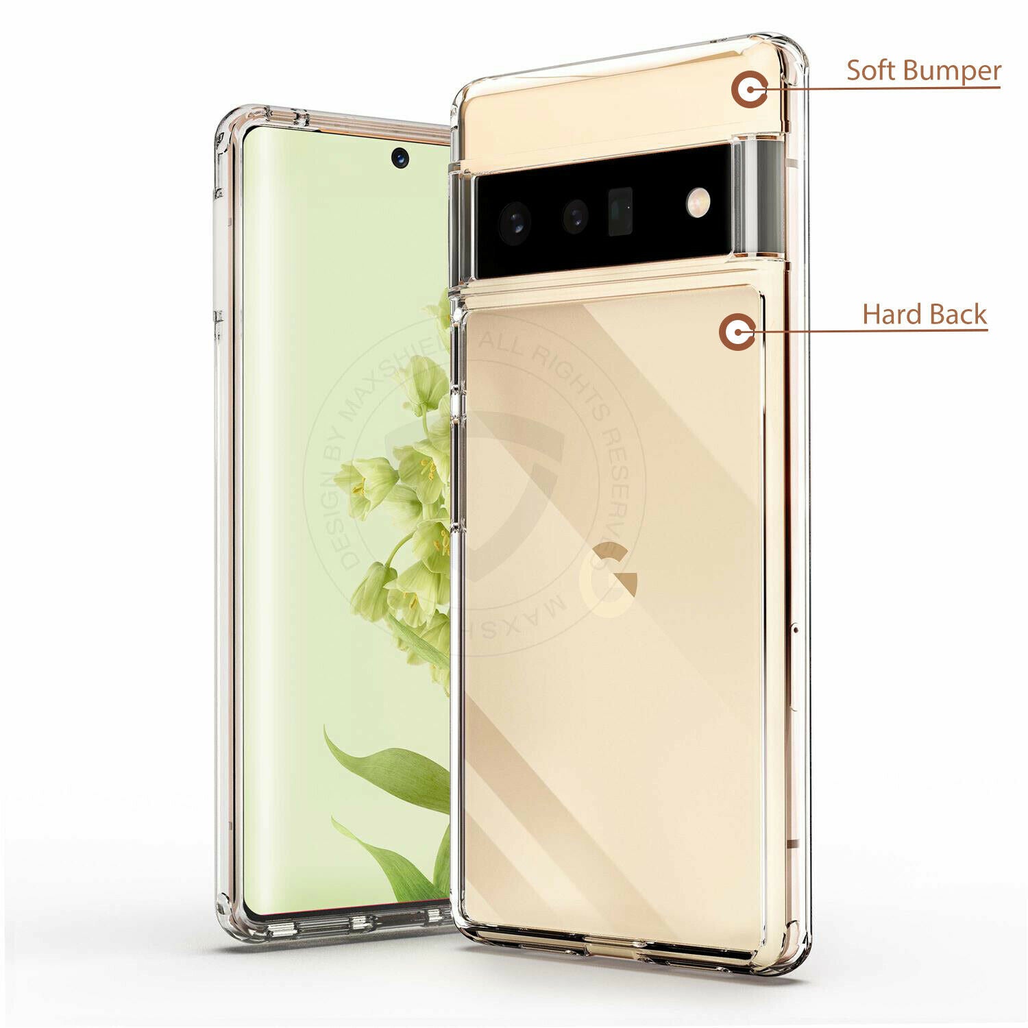 For Google Pixel 6A Case Clear Shockproof Cover Screen Protector