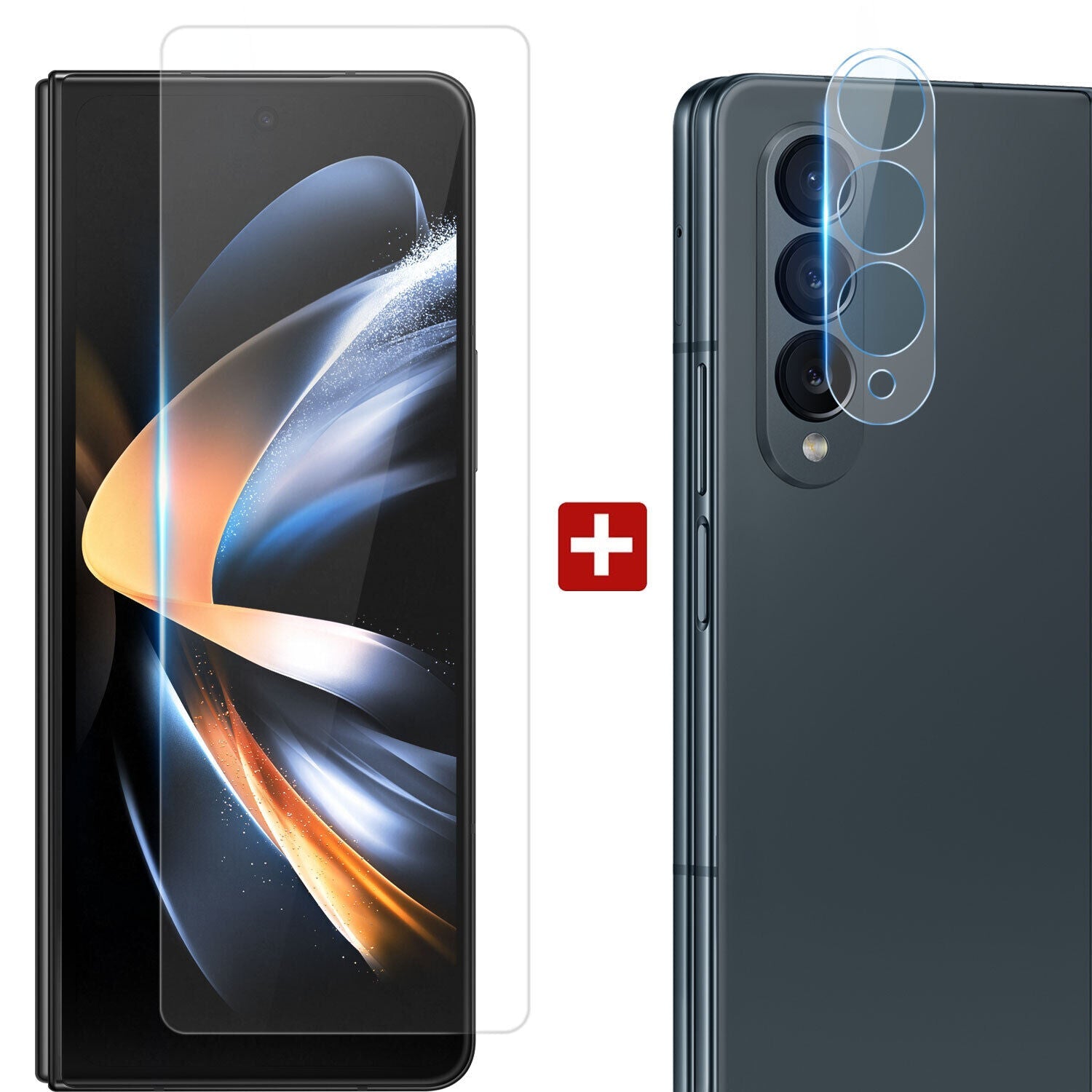 MAXSHIELD For Galaxy Z Fold 3 5G Tempered Glass Screen Lens Camera Protector