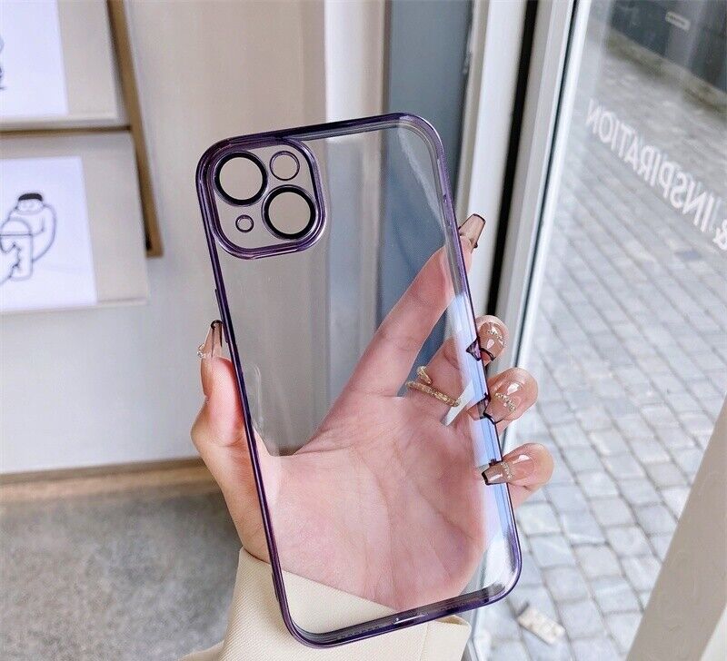 For iPhone 14 Pro Max Shockproof Case Cover Matte Clear Camera Lens Protector