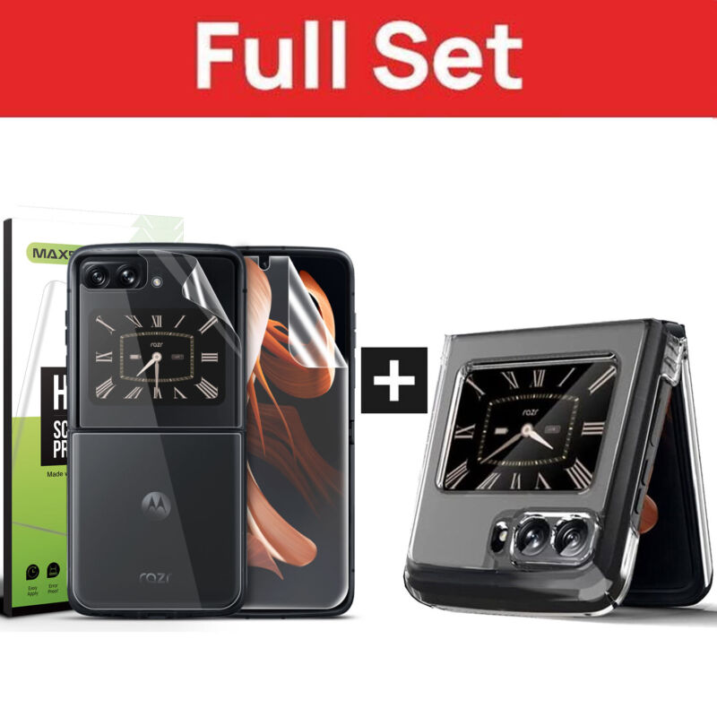 For Motorola Moto Razr 5G 2022 Clear Case Hard Shockproof Back Cover Protector