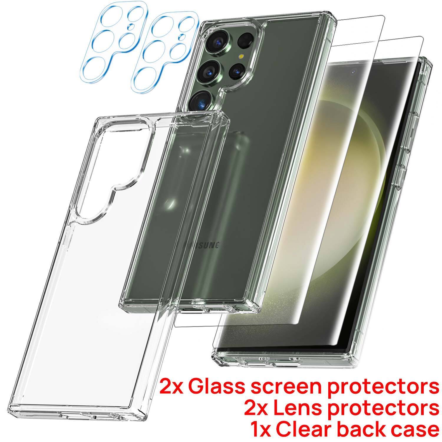 For Galaxy S24 Plus Ultra 5G Case Shockproof Clear Slim Cover