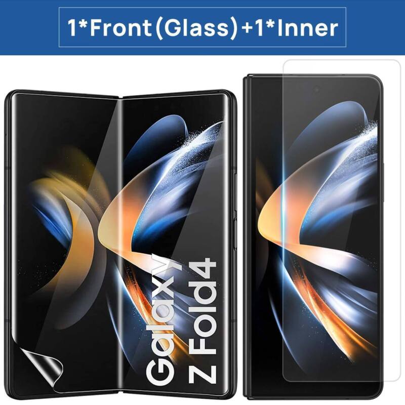 MAXSHIELD For Galaxy Z Fold 5 Tempered Glass Screen Protector Case Friendly