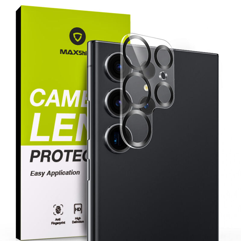 MAXSHIELD For Samsung Galaxy S23 Plus Ultra Camera Lens Metal Glass Protector