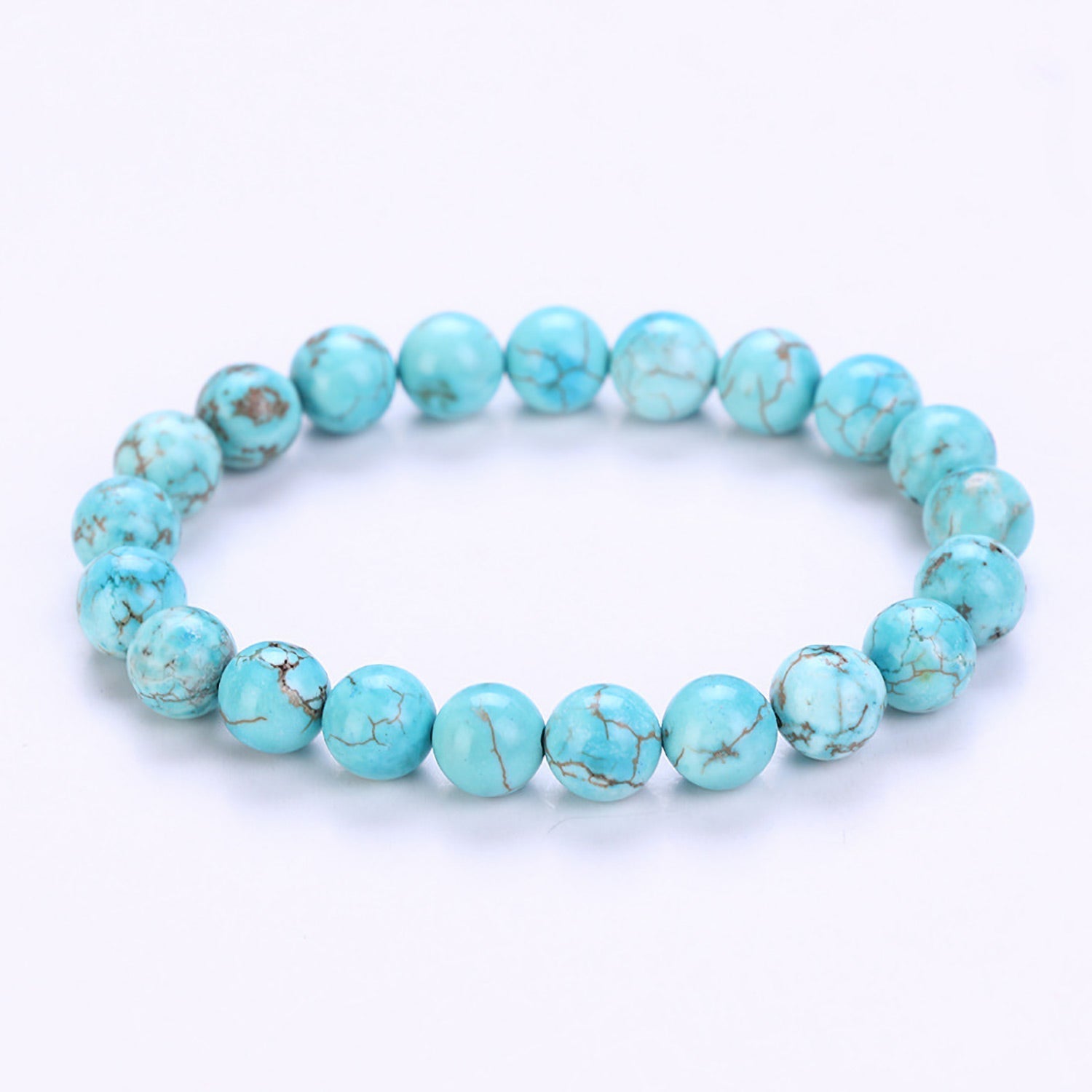 Natural Gemstone Beads Handmade Stretch Crystal Bracelets Healing Stone Reiki