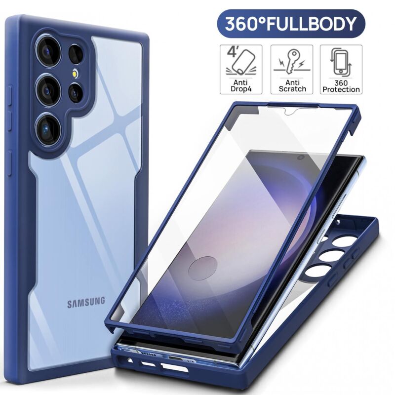 For Galaxy S23 S22S21 FE Ultra Plus A13 A73 A53 Shockproof Rugged 360 Full Body Case Cover