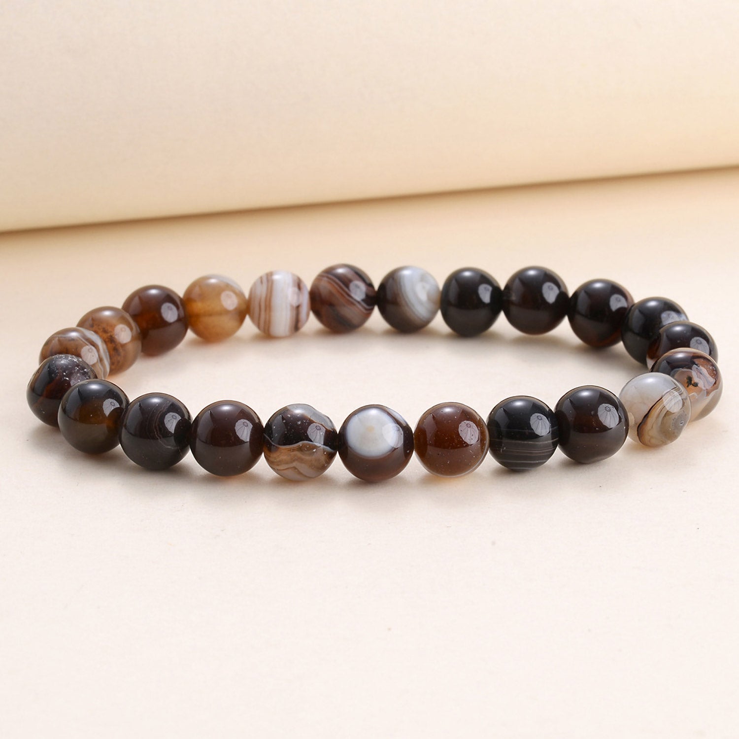 Natural Gemstone Beads Handmade Stretch Crystal Bracelets Healing Stone Reiki