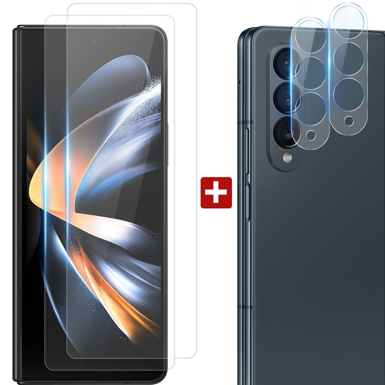 MAXSHIELD For Galaxy Z Fold 3 5G Tempered Glass Screen Lens Camera Protector