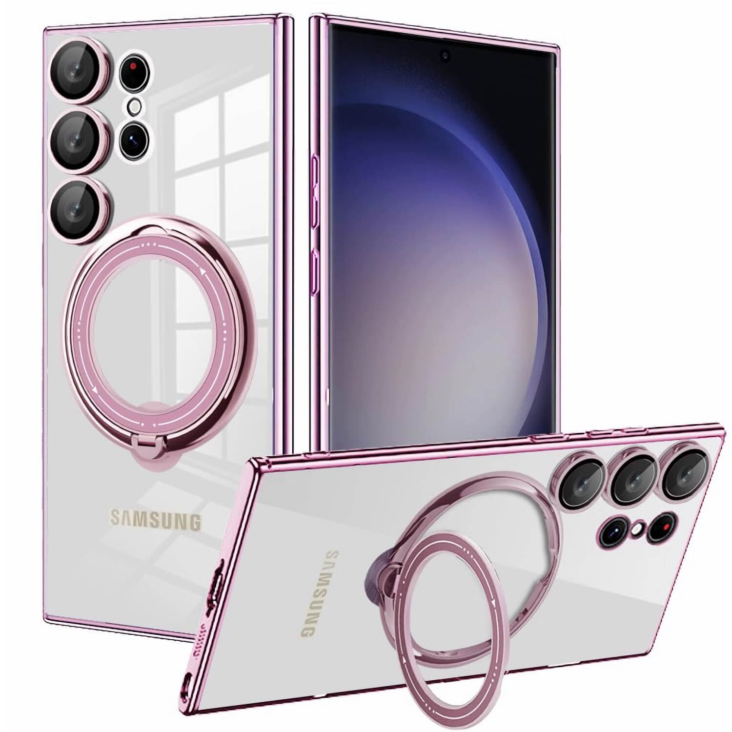 For Samsung Galaxy S24 Plus Ultra 5G Mag Safe Ring Case Cover