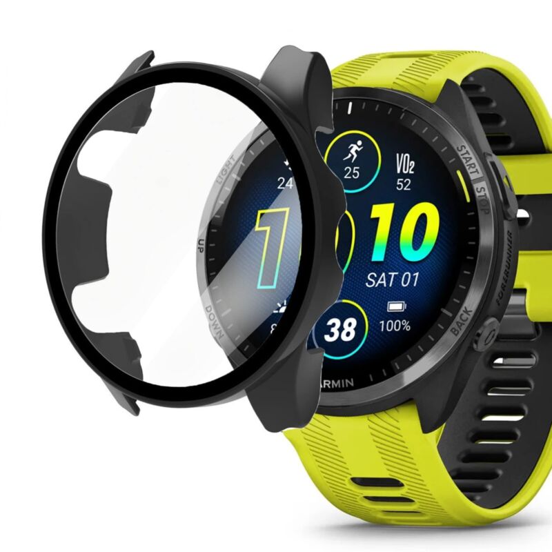 For Garmin Forerunner 265 965 Case Glass Cover Screen Protector