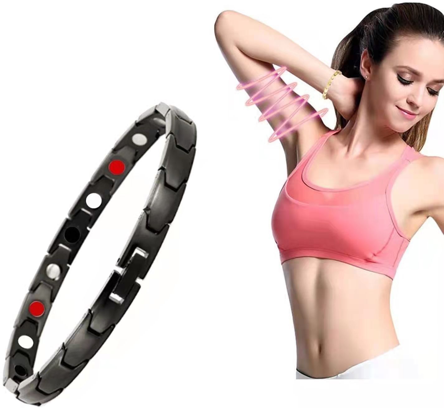 Lymph Drainage Magnetic Bracelet Therapeutic Slimming Bracelet Promotes Blood AU