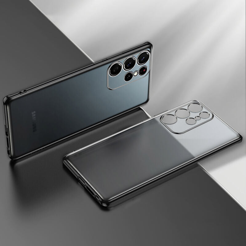 MAXSHIELD For Galaxy S23 Plus Ultra 5G Case Clear Matte Shockproof Cover