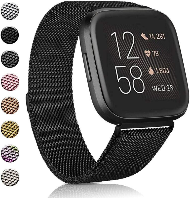 For Fitbit Versa 3 4 Stainless Steel Magnetic Watch Band WristBand