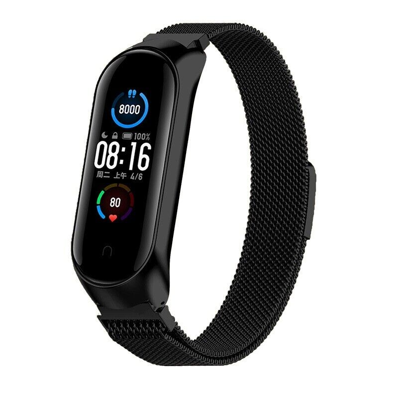 Wristband Strap Stainless Steel Replacement Metal Band For Xiaomi Mi Band 5 6 AU