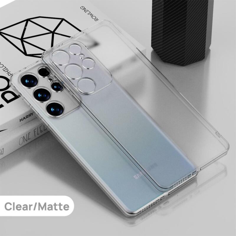 MAXSHIELD For Galaxy S23 Plus Ultra 5G Case Clear Matte Shockproof Cover