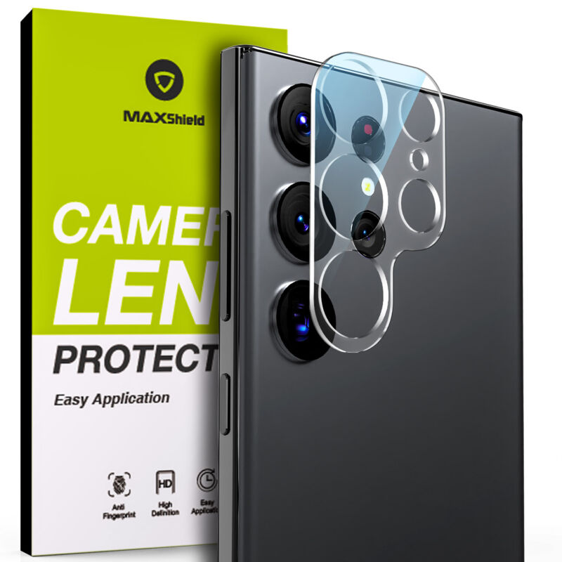 MAXSHIELD For Samsung Galaxy S23 Plus Ultra Camera Lens Metal Glass Protector