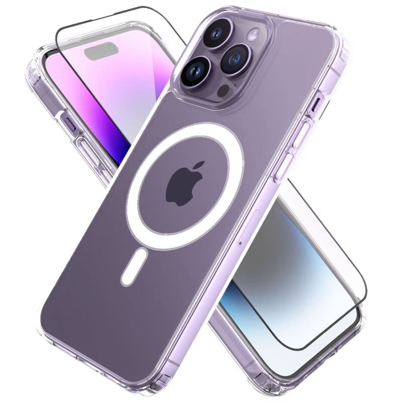 For iPhone X/XS 7/8 Magnetic Case Clear Slim Shockproof Case Cover