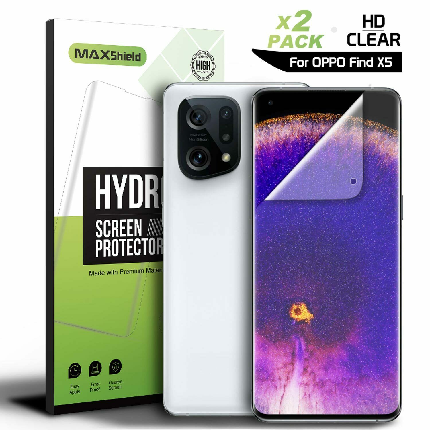 2X For OPPO FIND X5/X5 Pro HYDROGEL Full Coverage Screen Protector Film
