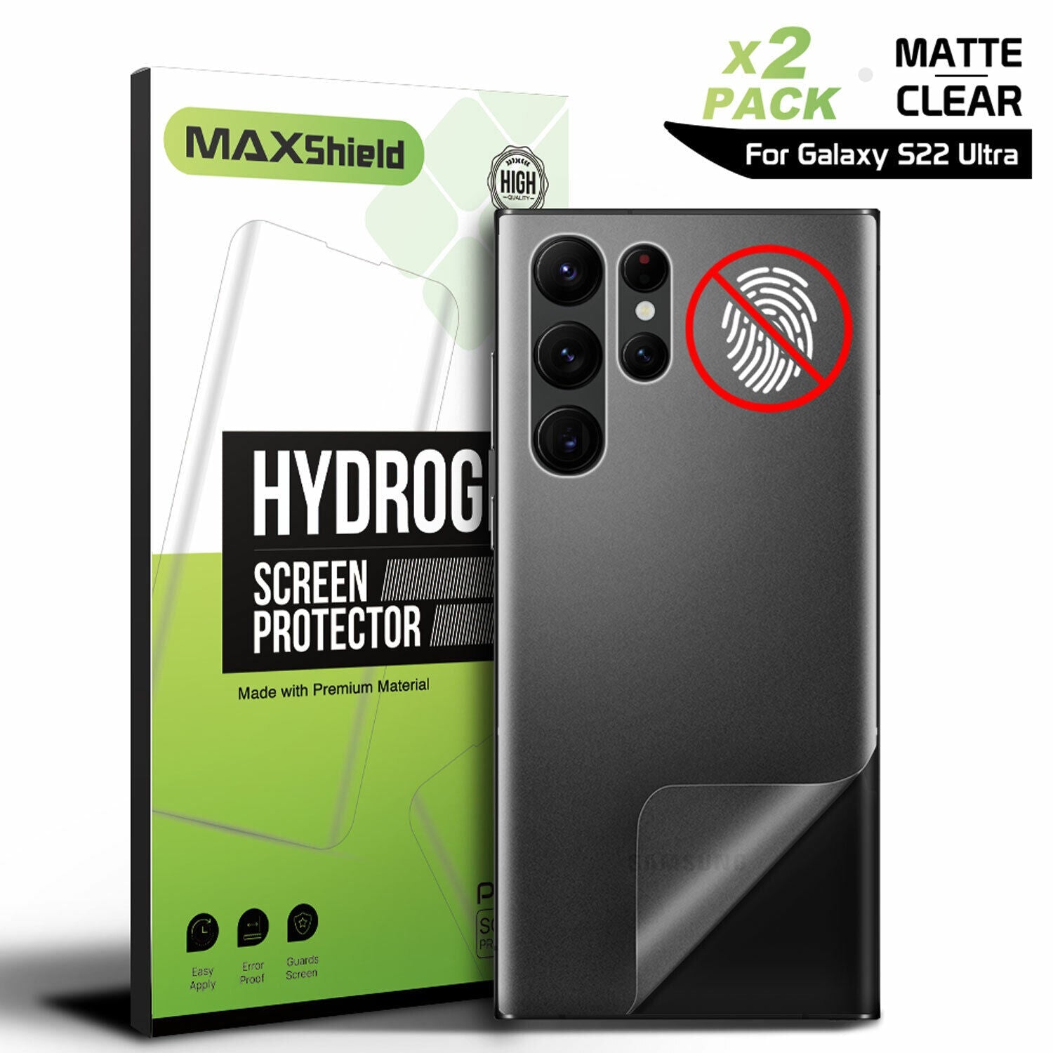 3X For Samsung Galaxy S24 Plus Ultra Hydrogel Back Screen Protector