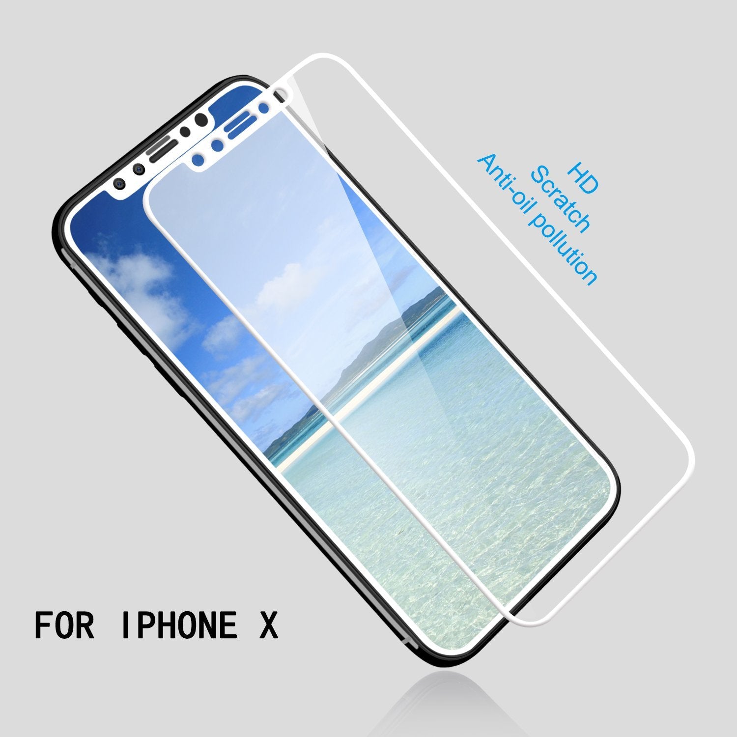 MAXSHILD 5D Full Coverage Glass Screen Protector For Apple iPhone X