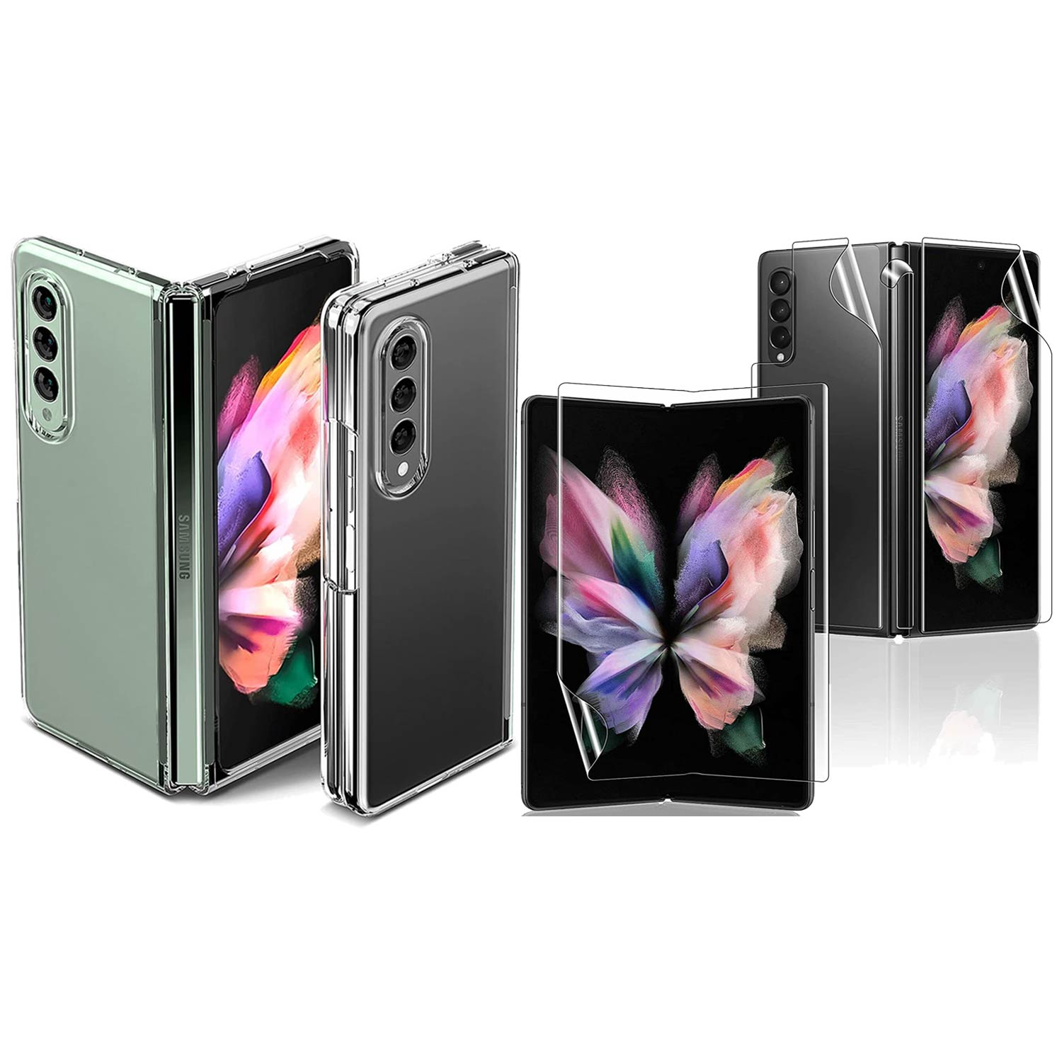 For Samsung Galaxy Z Fold 4 5G Case Clear Heavy Duty Shockproof Cover